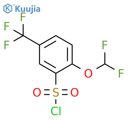 2-(difluoromethoxy)-5-(trifluoromethyl)benzene-1-sulfonyl chloride structure