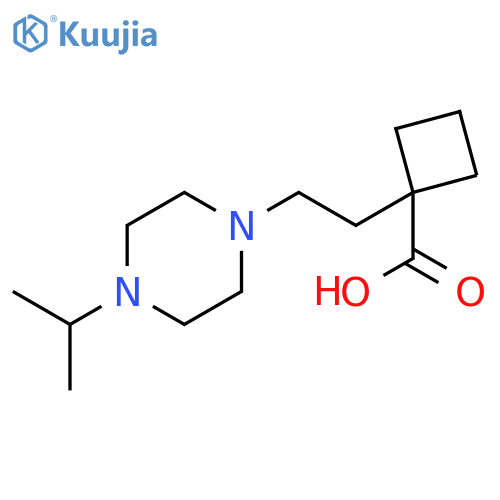 Cyclobutanecarboxylic acid, 1-[2-[4-(1-methylethyl)-1-piperazinyl]ethyl]- structure