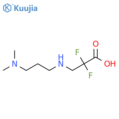 3-[3-(Dimethylamino)propylamino]-2,2-difluoropropanoic acid structure