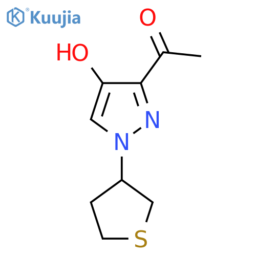 1-[4-hydroxy-1-(thiolan-3-yl)-1H-pyrazol-3-yl]ethan-1-one structure