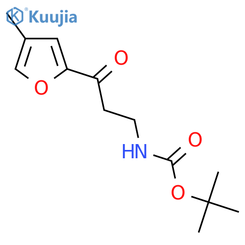 tert-butyl N-[3-(4-methylfuran-2-yl)-3-oxopropyl]carbamate structure