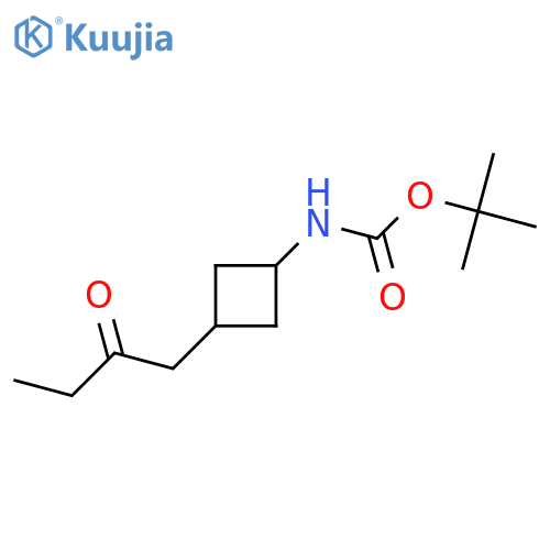 tert-butyl N-[3-(2-oxobutyl)cyclobutyl]carbamate structure