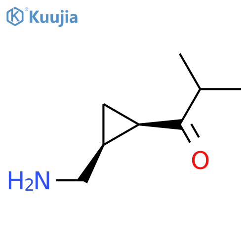 rac-1-[(1R,2S)-2-(aminomethyl)cyclopropyl]-2-methylpropan-1-one structure