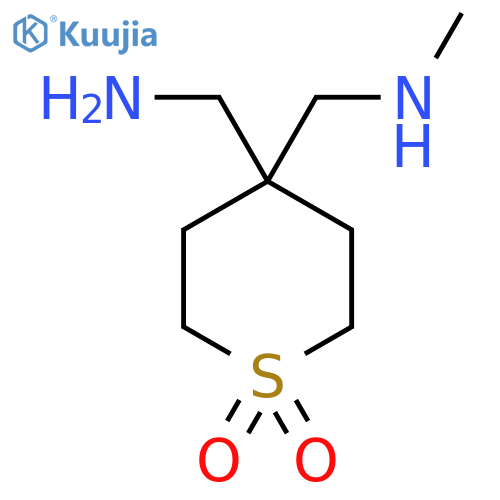 4H-Thiopyran-4,4-dimethanamine, tetrahydro-N4-methyl-, 1,1-dioxide structure