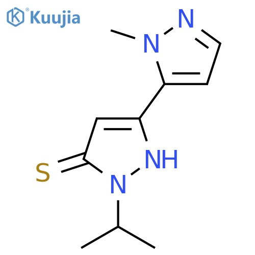 3-(1-methyl-1H-pyrazol-5-yl)-1-(propan-2-yl)-1H-pyrazole-5-thiol structure