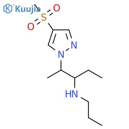 2-(4-methanesulfonyl-1H-pyrazol-1-yl)pentan-3-yl(propyl)amine structure