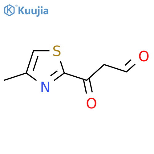 3-(4-methyl-1,3-thiazol-2-yl)-3-oxopropanal structure