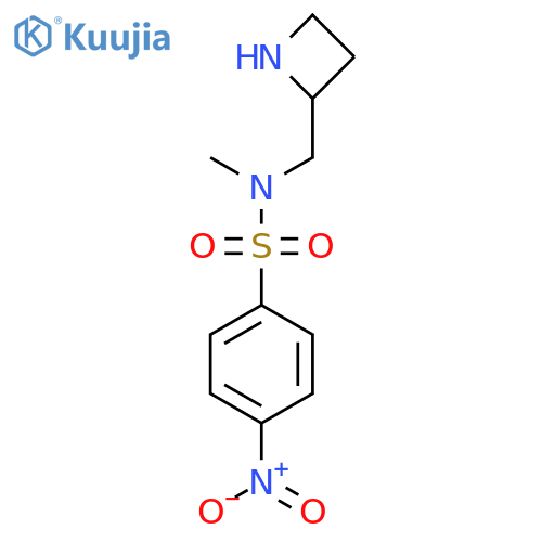 N-(azetidin-2-yl)methyl-N-methyl-4-nitrobenzene-1-sulfonamide structure