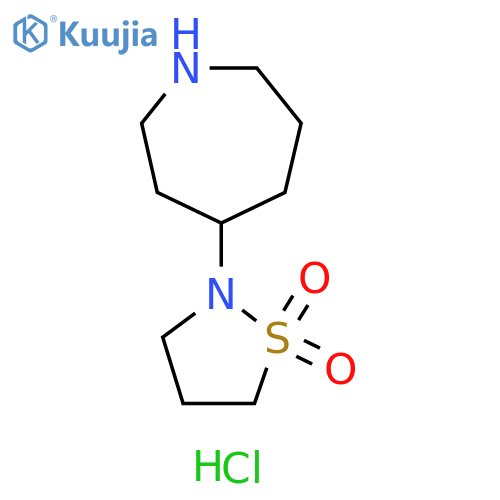 2-(azepan-4-yl)-1lambda6,2-thiazolidine-1,1-dione hydrochloride structure