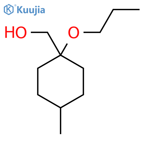(4-methyl-1-propoxycyclohexyl)methanol structure