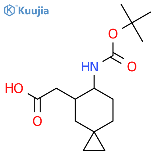 2-(6-{[(Tert-butoxy)carbonyl]amino}spiro[2.5]octan-5-yl)acetic acid structure