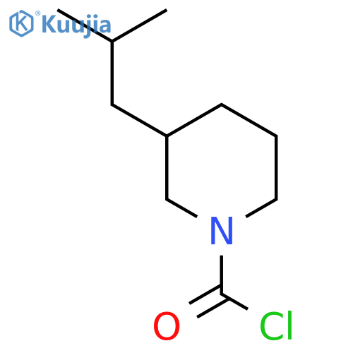 3-(2-Methylpropyl)piperidine-1-carbonyl chloride structure