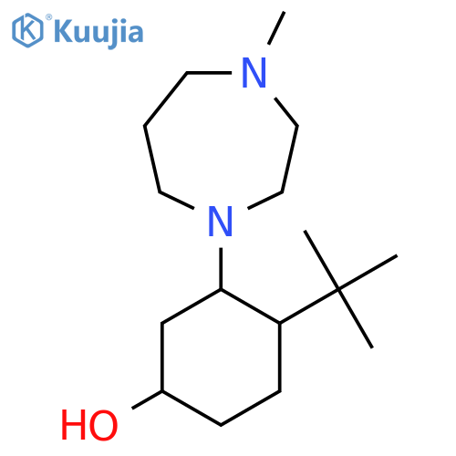 4-Tert-butyl-3-(4-methyl-1,4-diazepan-1-yl)cyclohexan-1-ol structure