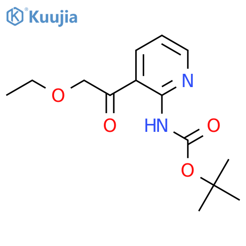 tert-butyl N-[3-(2-ethoxyacetyl)pyridin-2-yl]carbamate structure