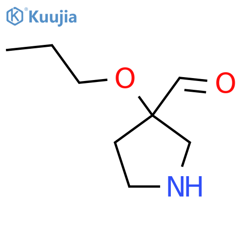 3-propoxypyrrolidine-3-carbaldehyde structure