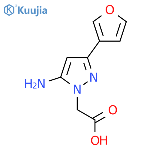 2-[5-amino-3-(furan-3-yl)-1H-pyrazol-1-yl]acetic acid structure