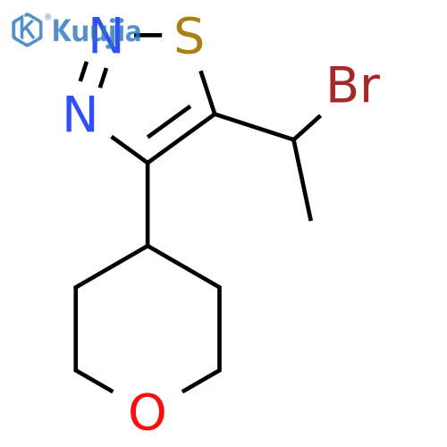 5-(1-bromoethyl)-4-(oxan-4-yl)-1,2,3-thiadiazole structure
