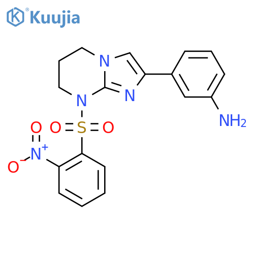 3-[8-(2-nitrobenzenesulfonyl)-5H,6H,7H,8H-imidazo[1,2-a]pyrimidin-2-yl]aniline structure