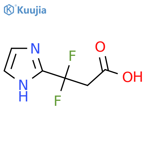 3,3-difluoro-3-(1H-imidazol-2-yl)propanoic acid structure