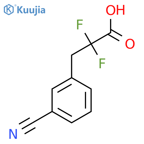 3-(3-cyanophenyl)-2,2-difluoropropanoic acid structure