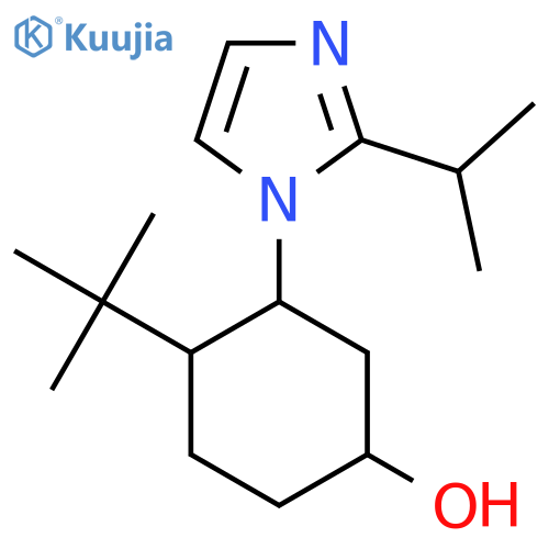 4-tert-butyl-3-[2-(propan-2-yl)-1H-imidazol-1-yl]cyclohexan-1-ol structure