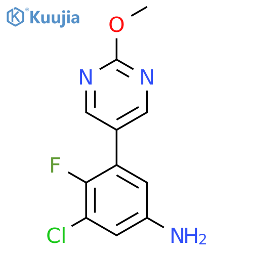 3-chloro-4-fluoro-5-(2-methoxypyrimidin-5-yl)aniline structure
