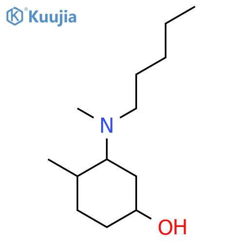 4-Methyl-3-[methyl(pentyl)amino]cyclohexan-1-ol structure