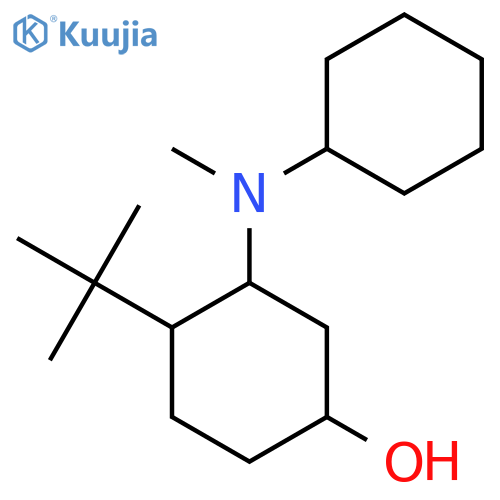 4-Tert-butyl-3-[cyclohexyl(methyl)amino]cyclohexan-1-ol structure