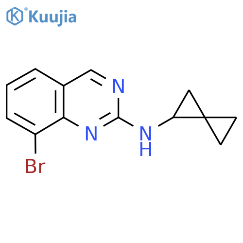 8-bromo-N-{spiro[2.2]pentan-1-yl}quinazolin-2-amine structure