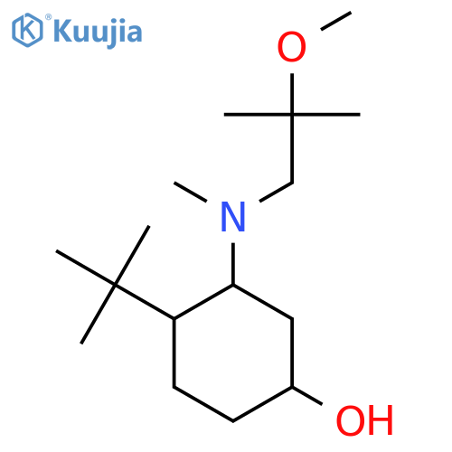 4-Tert-butyl-3-[(2-methoxy-2-methylpropyl)(methyl)amino]cyclohexan-1-ol structure