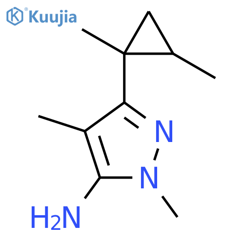 3-(1,2-dimethylcyclopropyl)-1,4-dimethyl-1H-pyrazol-5-amine structure