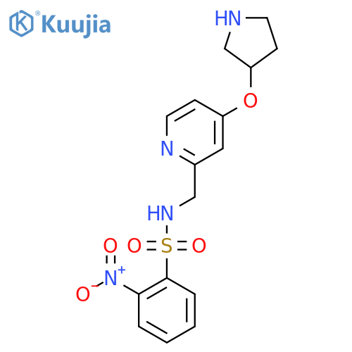 2-Nitro-N-[(4-pyrrolidin-3-yloxypyridin-2-yl)methyl]benzenesulfonamide structure