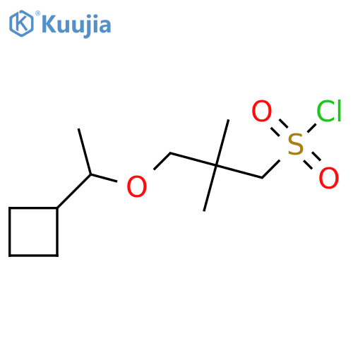 3-(1-cyclobutylethoxy)-2,2-dimethylpropane-1-sulfonyl chloride structure