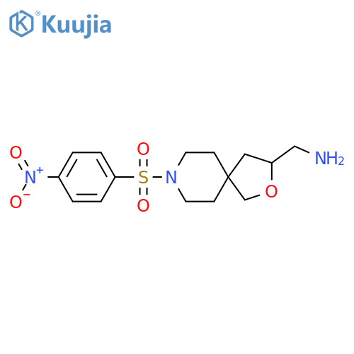 1-[8-(4-Nitrobenzenesulfonyl)-2-oxa-8-azaspiro[4.5]decan-3-yl]methanamine structure