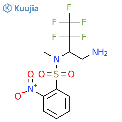 N-(1-amino-3,3,4,4,4-pentafluorobutan-2-yl)-N-methyl-2-nitrobenzene-1-sulfonamide structure