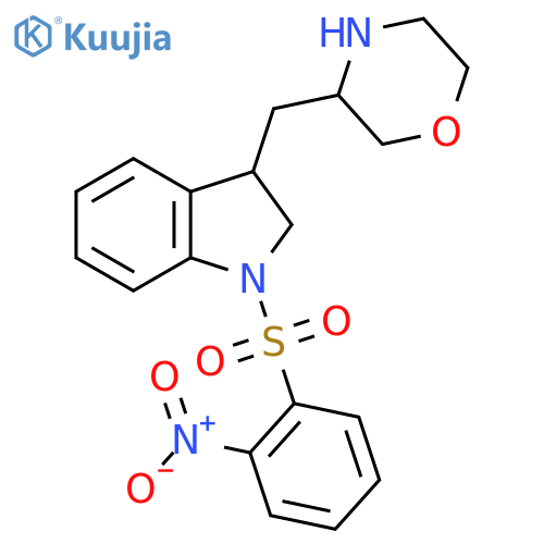 3-[(morpholin-3-yl)methyl]-1-(2-nitrobenzenesulfonyl)-2,3-dihydro-1H-indole structure