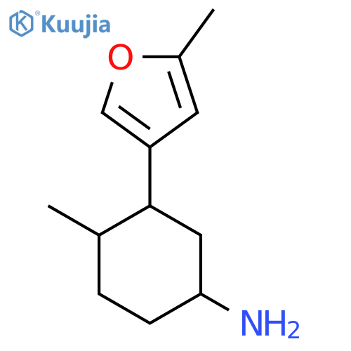 4-Methyl-3-(5-methylfuran-3-yl)cyclohexan-1-amine structure