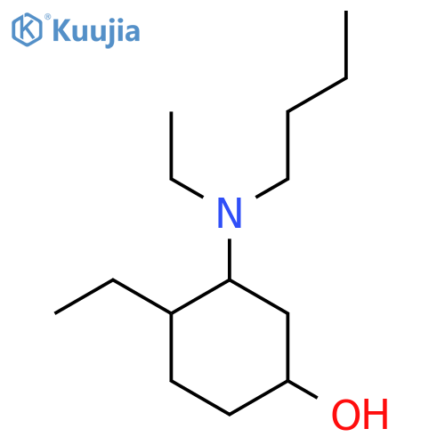 3-[Butyl(ethyl)amino]-4-ethylcyclohexan-1-ol structure