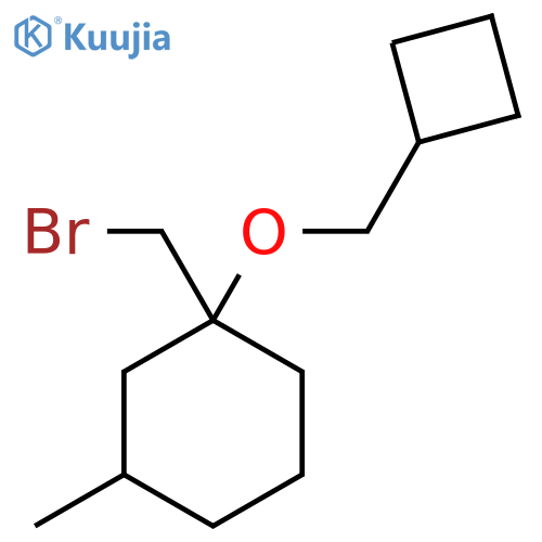 1-(bromomethyl)-1-(cyclobutylmethoxy)-3-methylcyclohexane structure