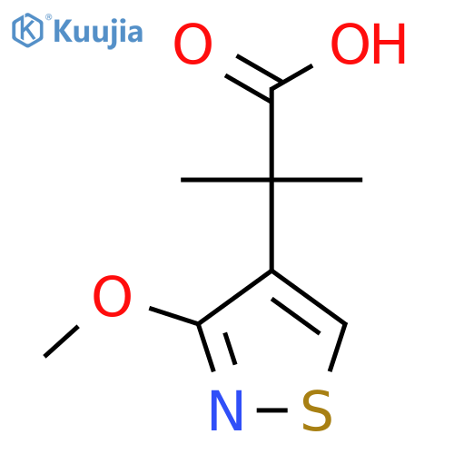 2-(3-methoxy-1,2-thiazol-4-yl)-2-methylpropanoic acid structure