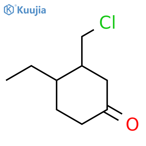 3-(Chloromethyl)-4-ethylcyclohexan-1-one structure