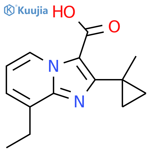 8-ethyl-2-(1-methylcyclopropyl)imidazo1,2-apyridine-3-carboxylic acid structure