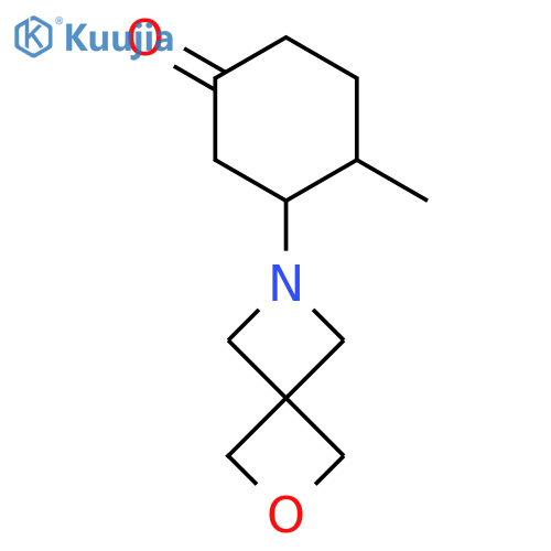 4-Methyl-3-{2-oxa-6-azaspiro[3.3]heptan-6-yl}cyclohexan-1-one structure