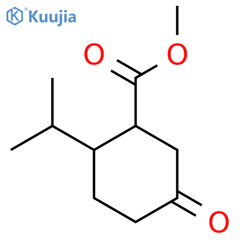 Methyl 5-oxo-2-(propan-2-yl)cyclohexane-1-carboxylate structure