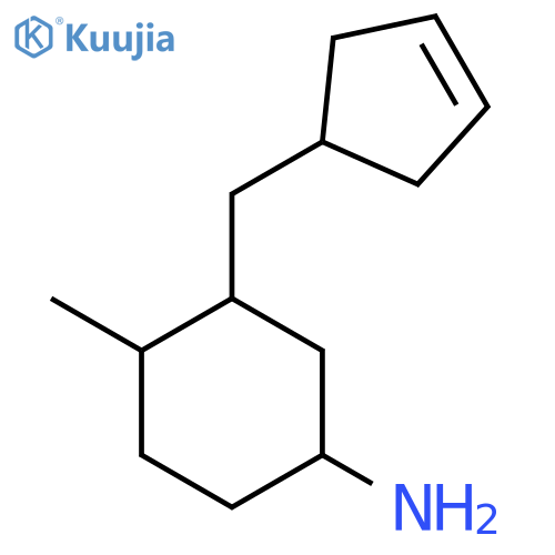 3-[(Cyclopent-3-en-1-yl)methyl]-4-methylcyclohexan-1-amine structure