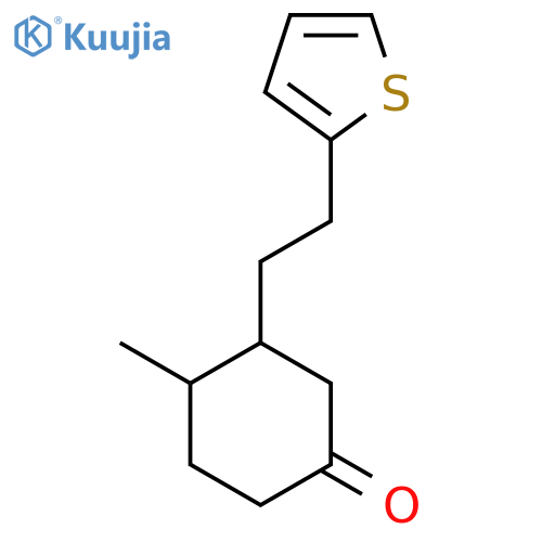 4-Methyl-3-[2-(thiophen-2-yl)ethyl]cyclohexan-1-one structure
