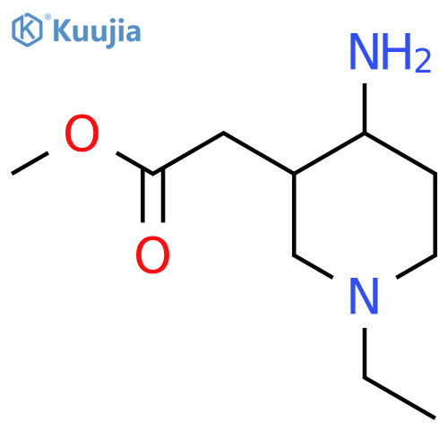 Methyl 2-(4-amino-1-ethylpiperidin-3-yl)acetate structure