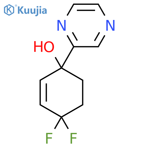 4,4-Difluoro-1-(pyrazin-2-yl)cyclohex-2-en-1-ol structure