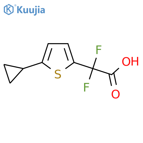 2-(5-cyclopropylthiophen-2-yl)-2,2-difluoroacetic acid structure
