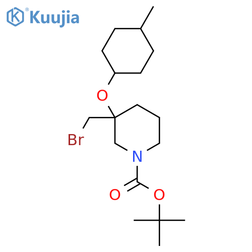 tert-butyl 3-(bromomethyl)-3-(4-methylcyclohexyl)oxypiperidine-1-carboxylate structure